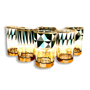 Verres à thé motif cubique – 12 pcs